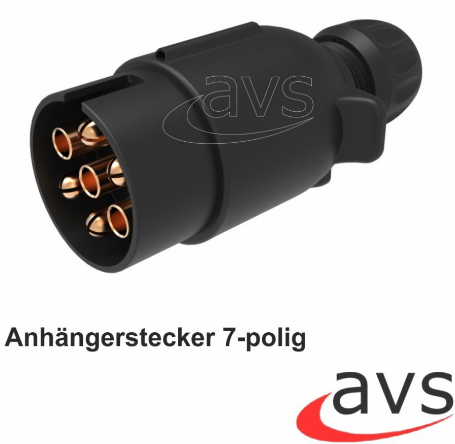AVS Center Shop - Anhängerstecker 7-polig KFZ Stecker für Anhänger  Kunststoff