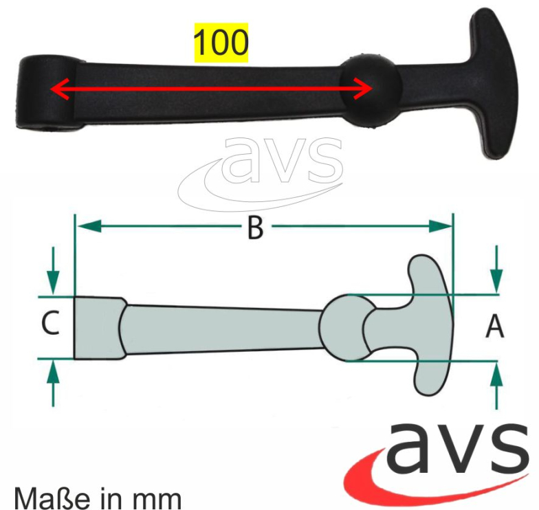 AVS Center Shop - Haubenhalter 150mm Gummi Spanner Verschluss Traktor  Schlepper Anhänger