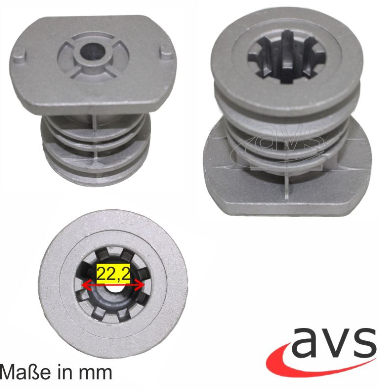 Messerhalter für Castelgarden Stiga Gartenland Welle: 22,2mm